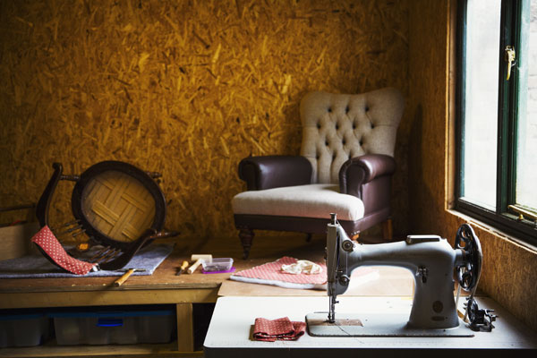  A sewing machine used in sofa upholstery services