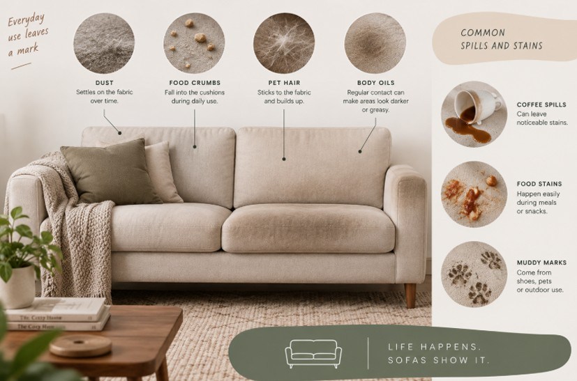 Sofa fabric cleaning in Singapore